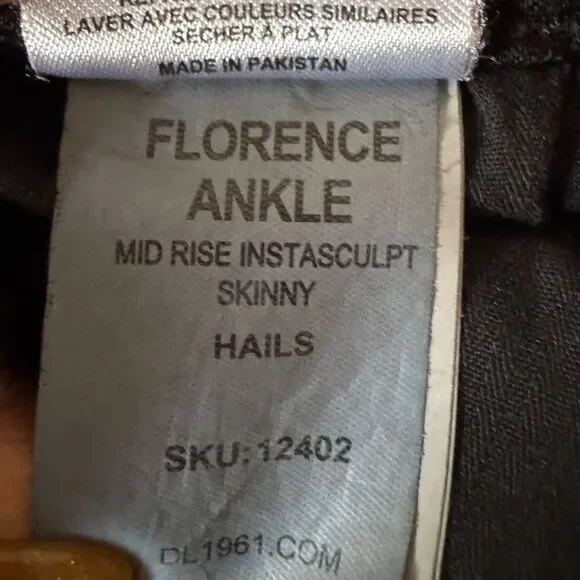 DL1961 Florence Crop Mid Rise Instasculpt Skinny Jean in Hail Size 18W - Picture 7 of 8